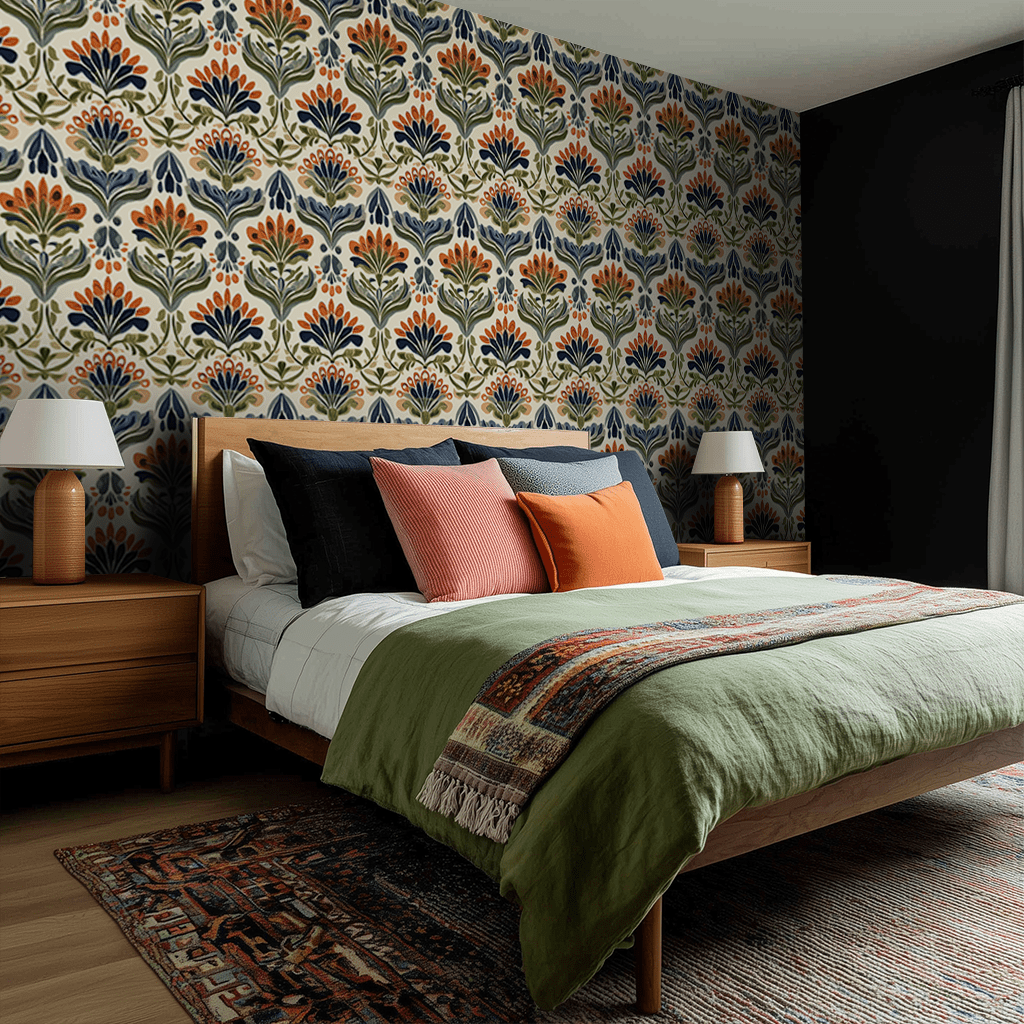 Amber Garden Wallpaper - Benton Lane Home - Painted Paper