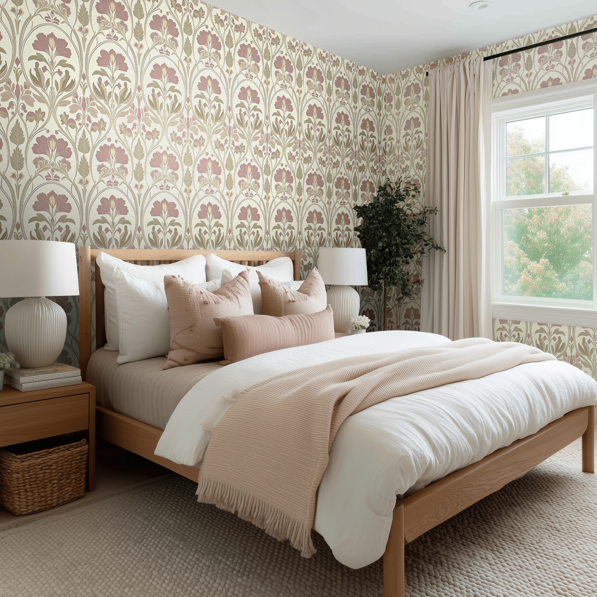 Amethyste Garden Wallpaper - Benton Lane Home - Painted Paper