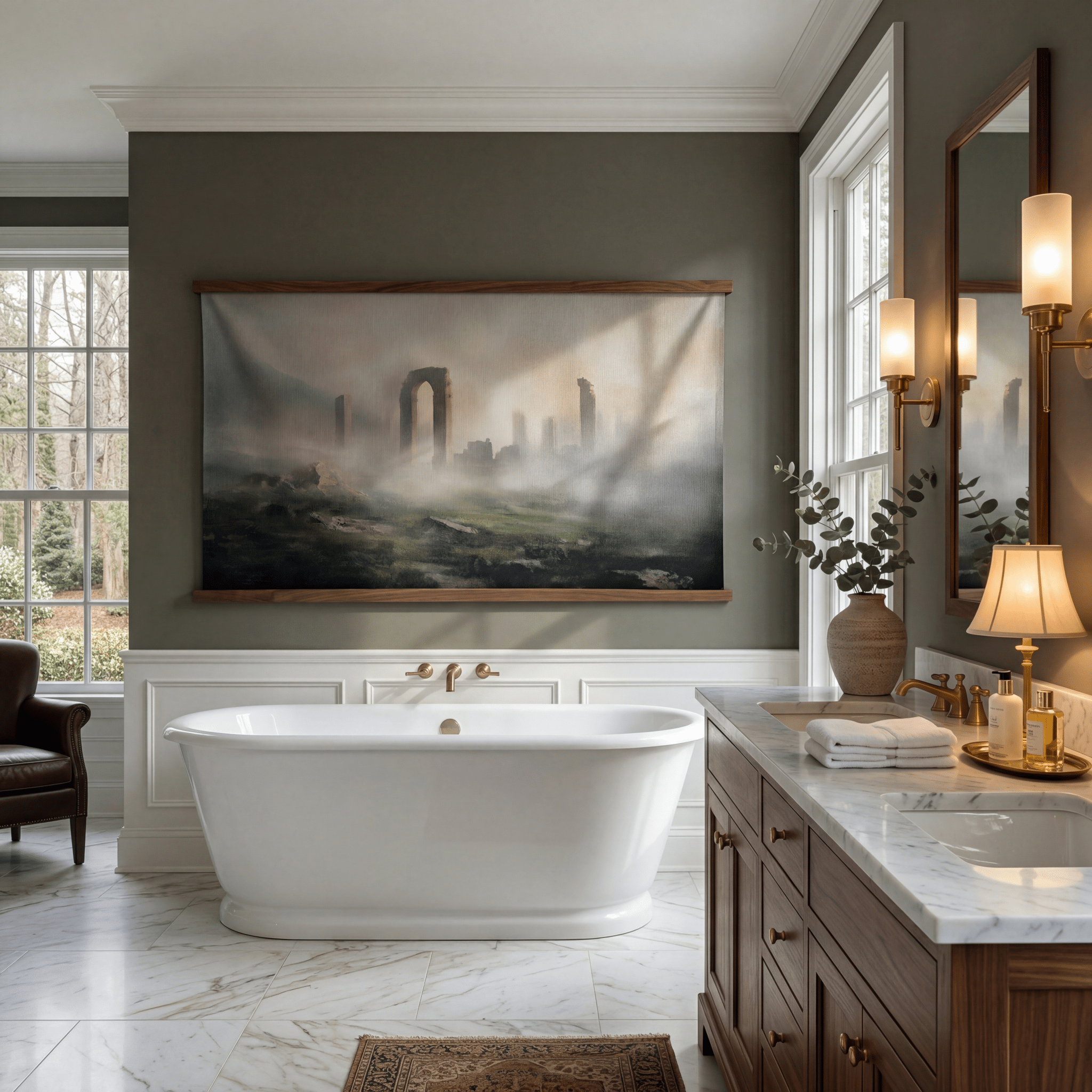 Ancient Ruins - Tapestry - Benton Lane Home - Painted Paper
