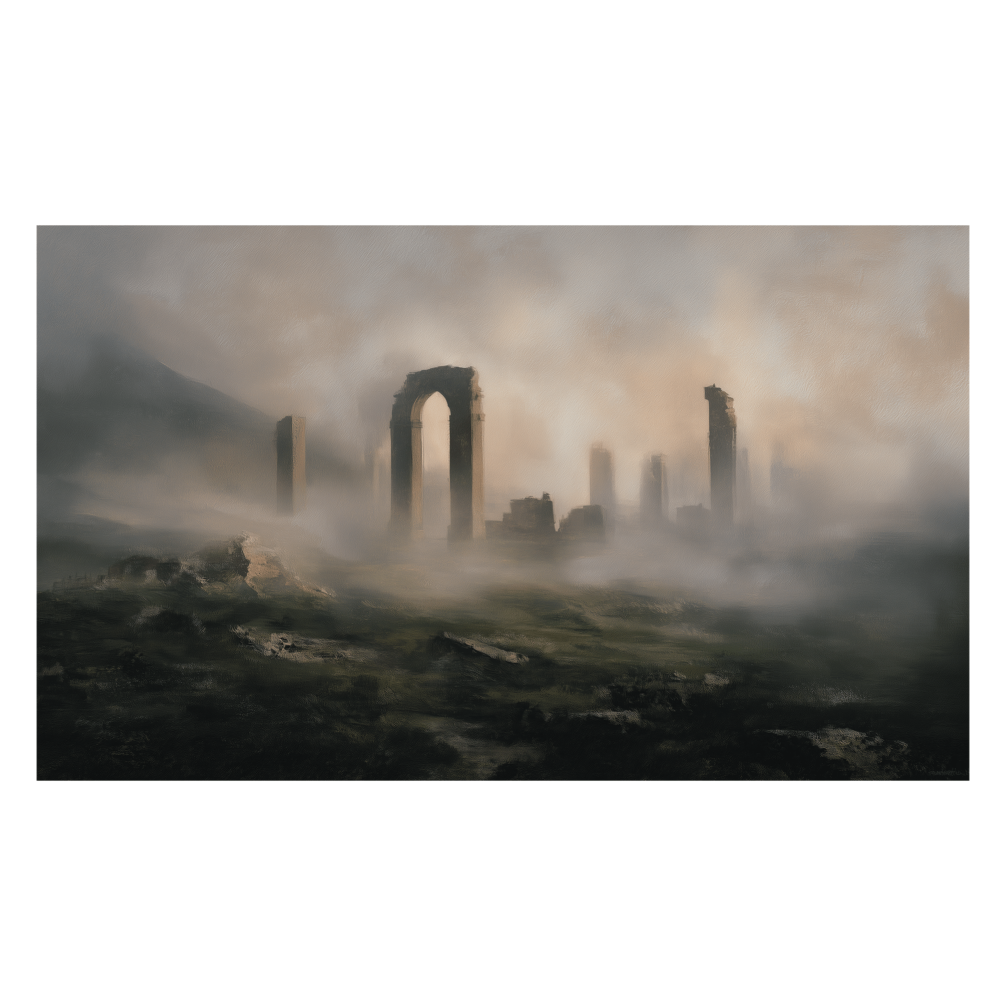 Ancient Ruins - Tapestry - Benton Lane Home - Painted Paper