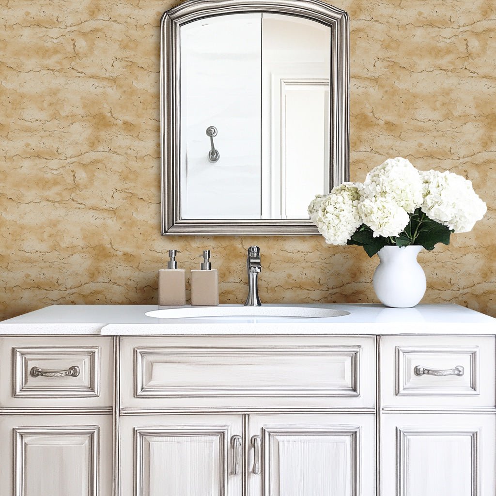 Ancient Stone Wallpaper - Benton Lane Home - Painted Paper