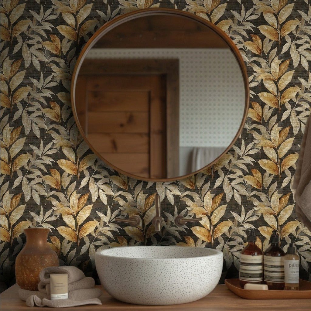 Angie Floral Faux Grasscloth Wallpaper - Benton Lane Home - Painted Paper