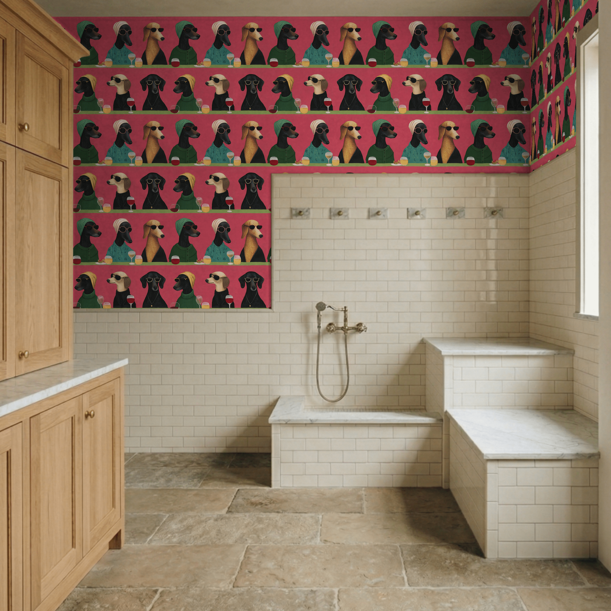 Aperitivo Club Wallpaper - Benton Lane Home - Painted Paper