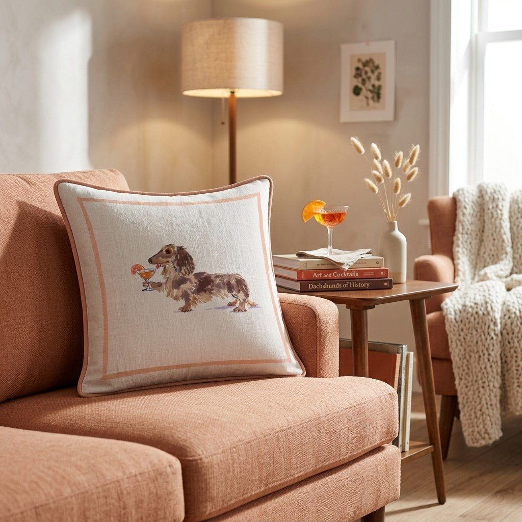 Aperol Dachshund Throw Pillow - Benton Lane Home - Hillcroft Home