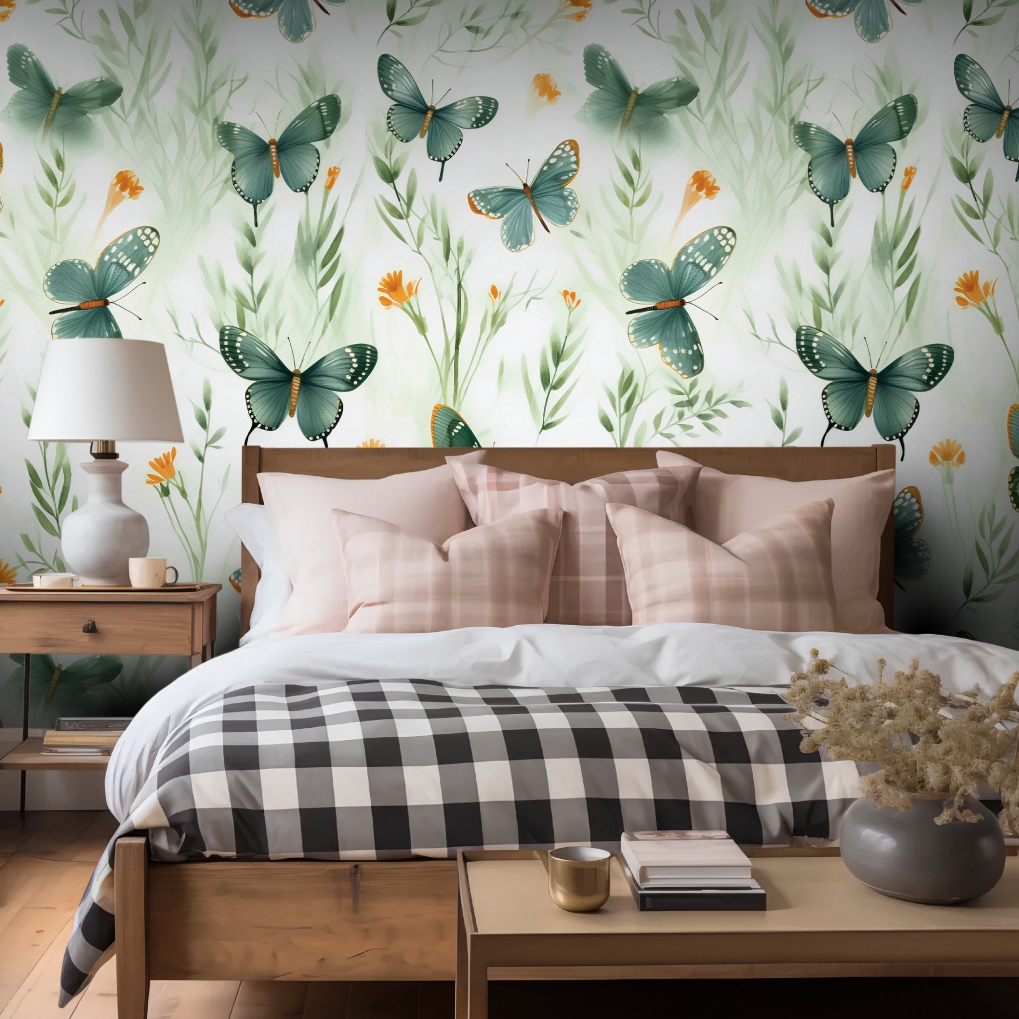 Arabella Butterfly Wallpaper - Benton Lane Home - Painted Paper