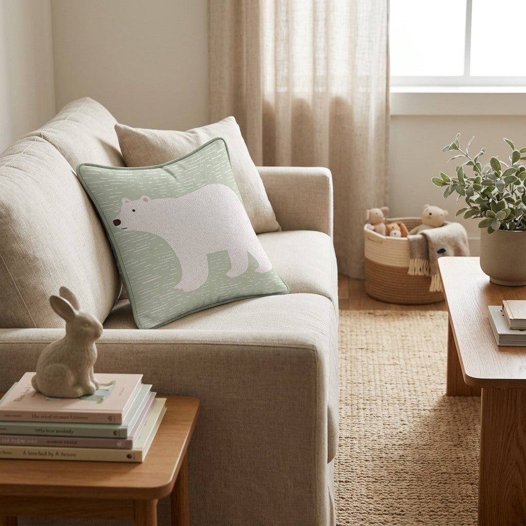 Arctic Bear Throw Pillow - Benton Lane Home - Hillcroft Home