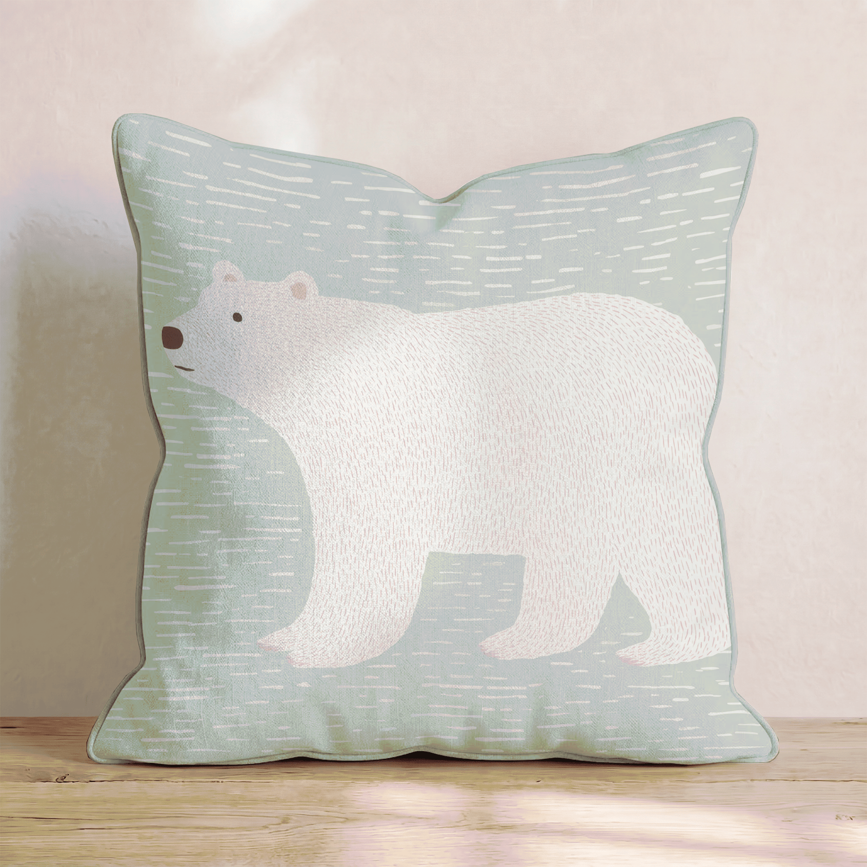 Arctic Bear Throw Pillow - Benton Lane Home - Hillcroft Home