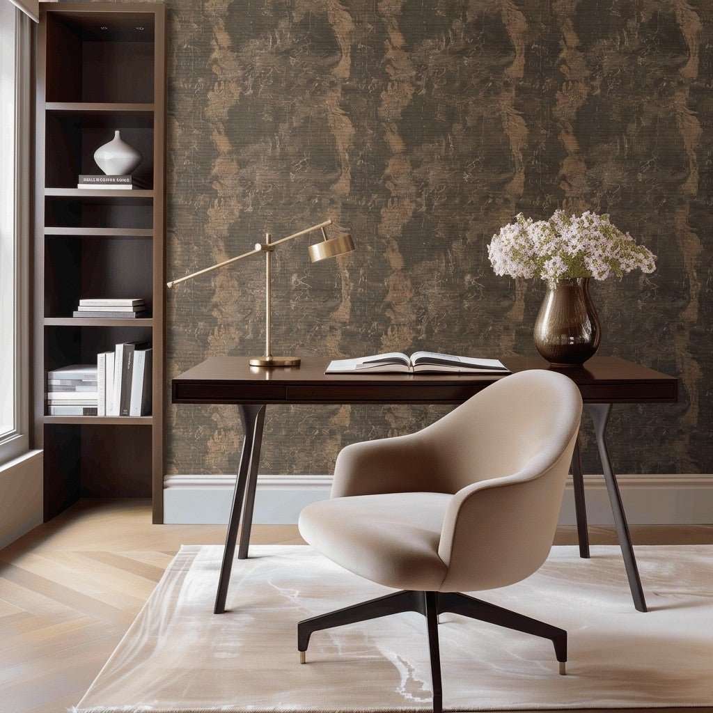 Arden Abstract Faux Grasscloth Wallpaper - Painted Paper