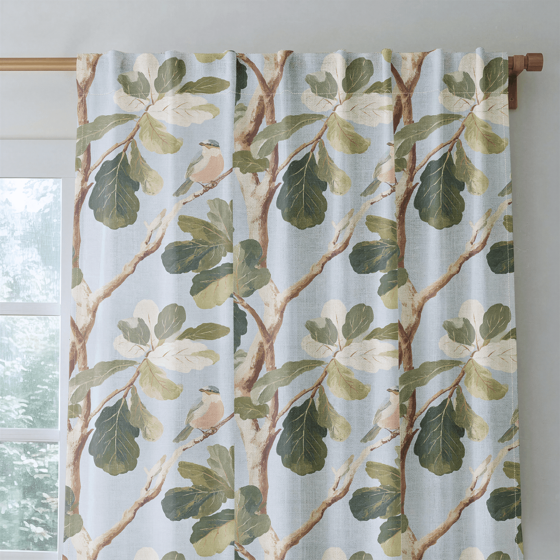 Arden's Birds - Drapery - Benton Lane Home - Lemon Park