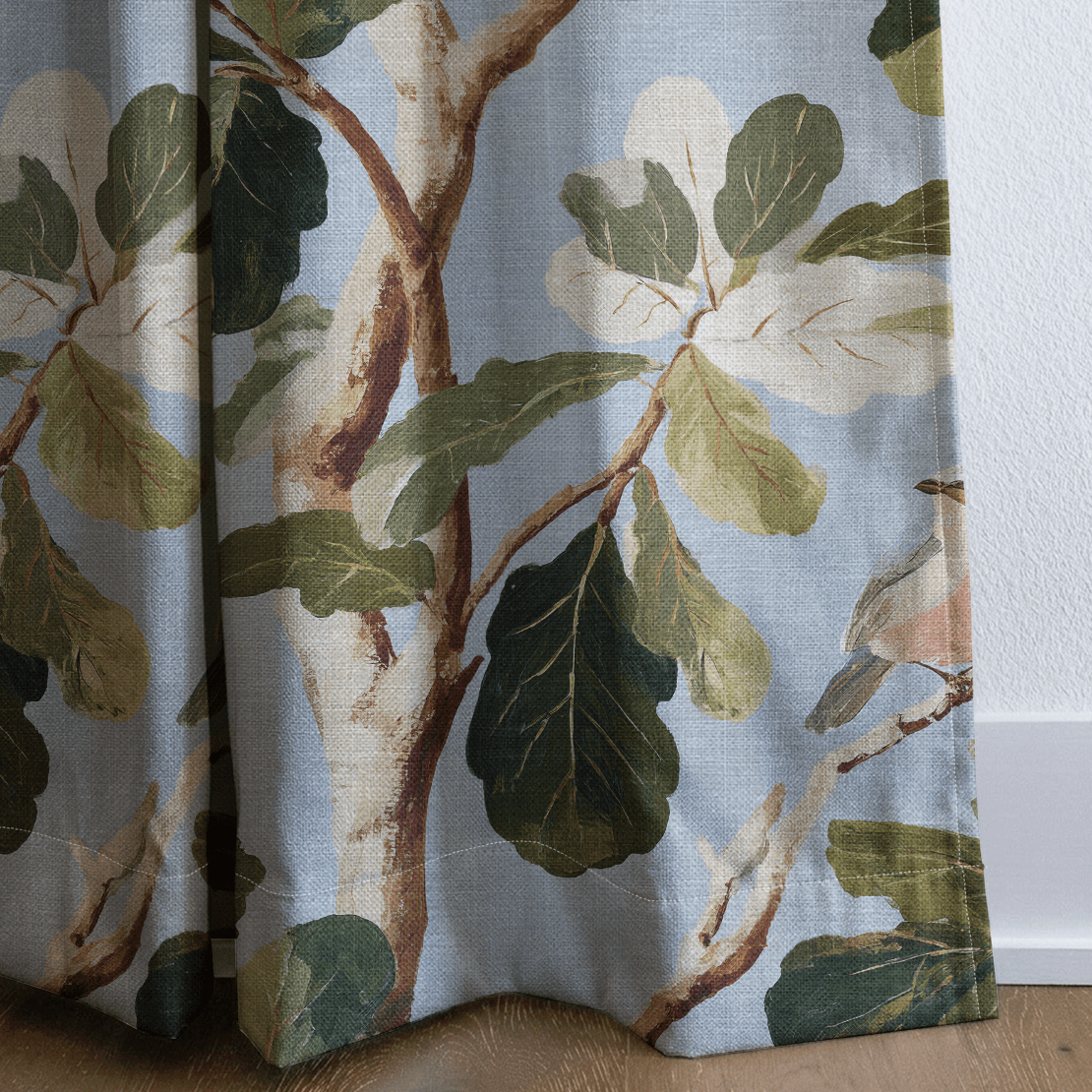 Arden's Birds - Drapery - Benton Lane Home - Lemon Park