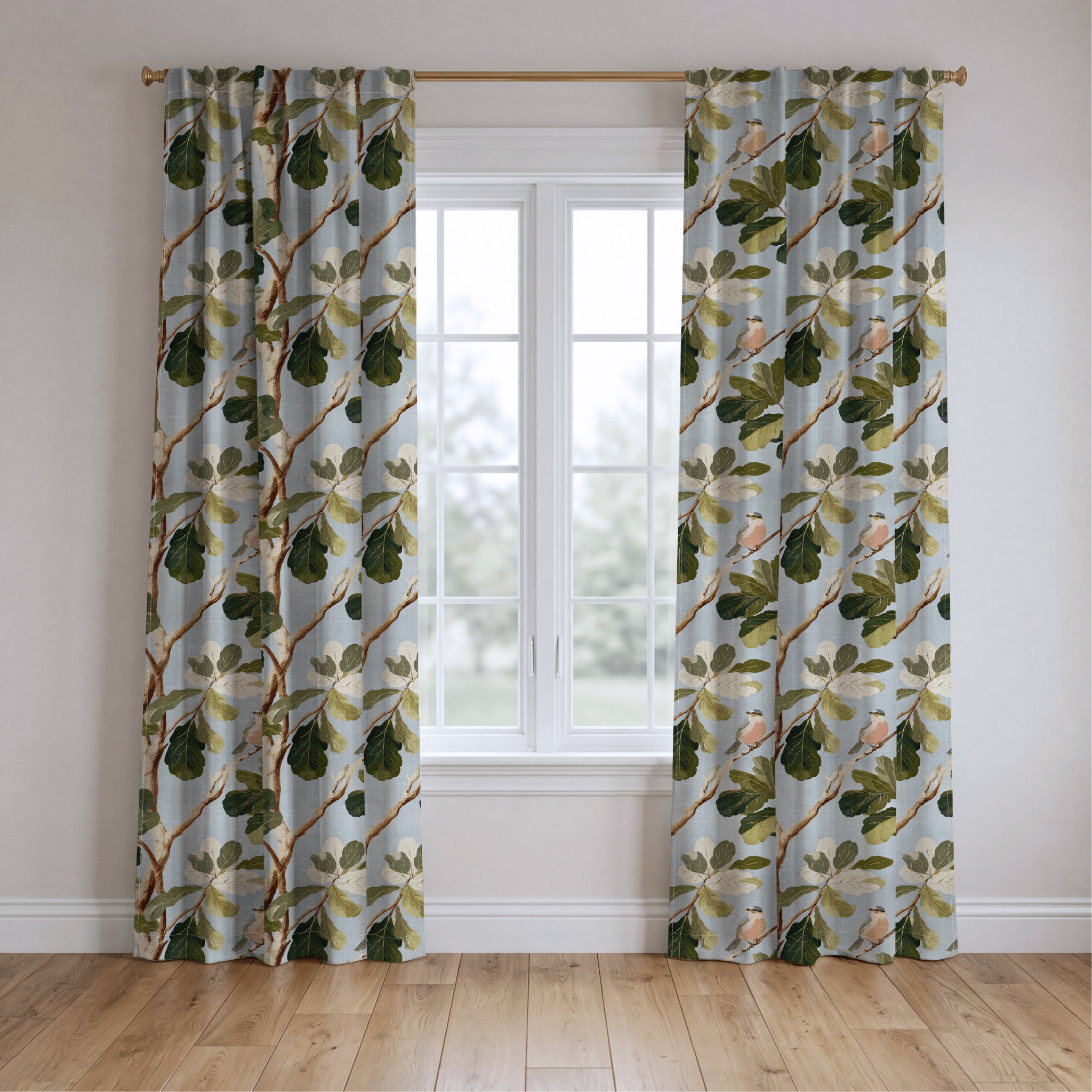 Arden's Birds - Drapery - Benton Lane Home - Lemon Park