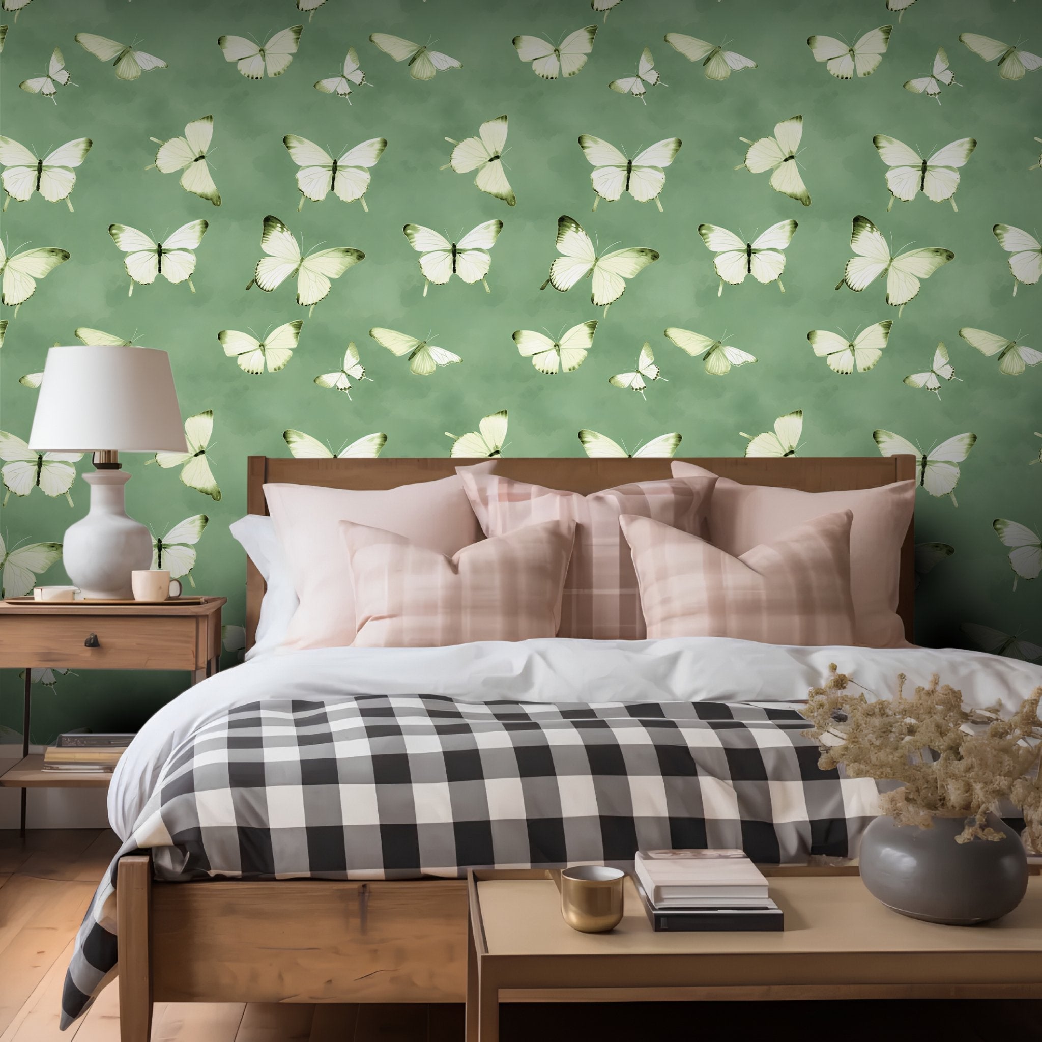 Aria Butterfly Wallpaper - Benton Lane Home - Painted Paper