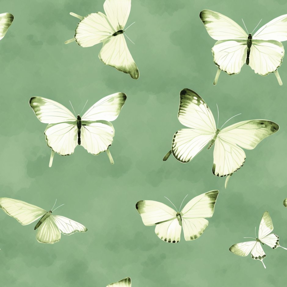 Aria Butterfly Wallpaper - Benton Lane Home - Painted Paper