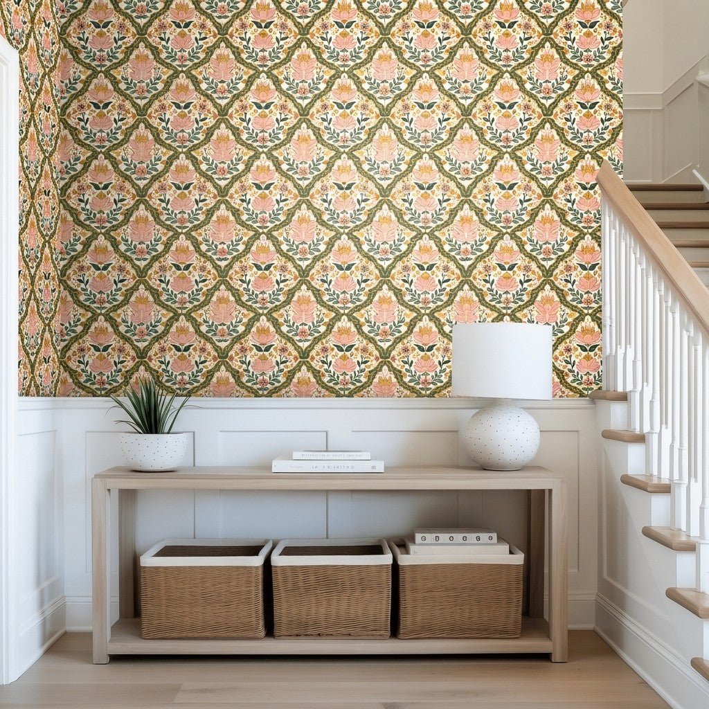 Asher Lee Faux Grasscloth Wallpaper - Painted Paper