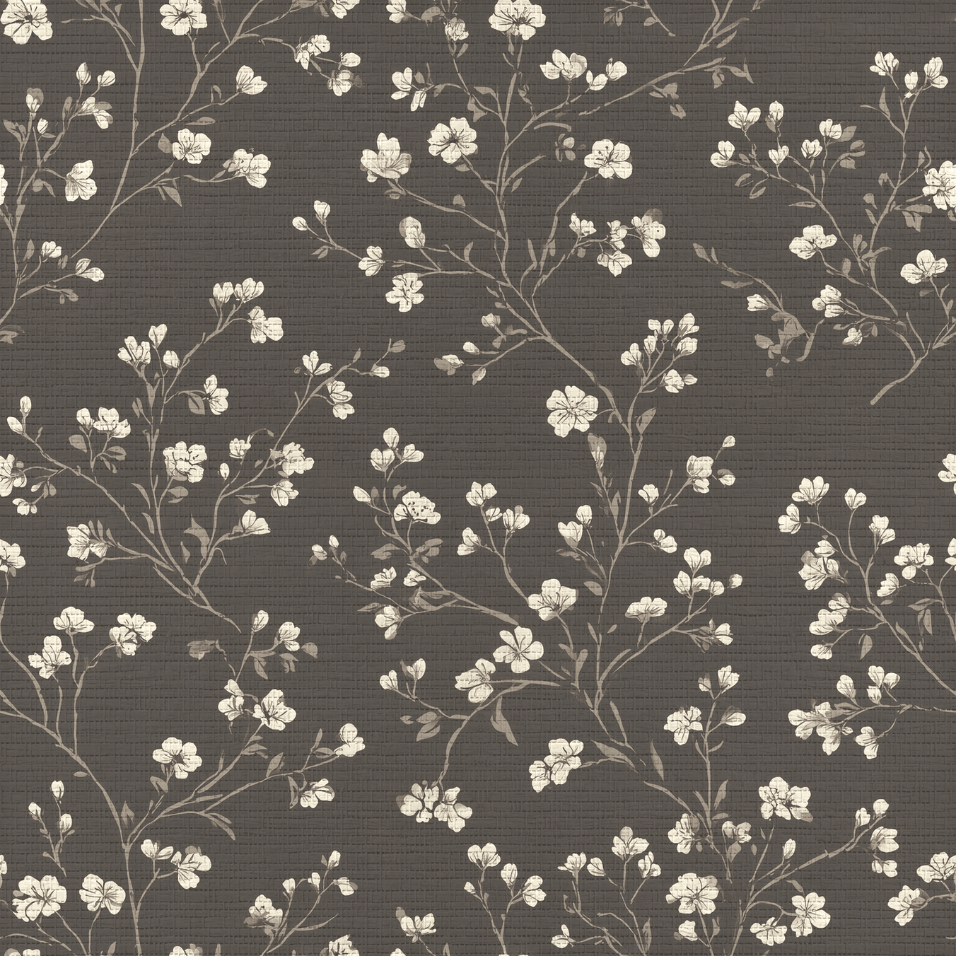 Ashford Floral Faux Grasscloth Wallpaper - Painted Paper