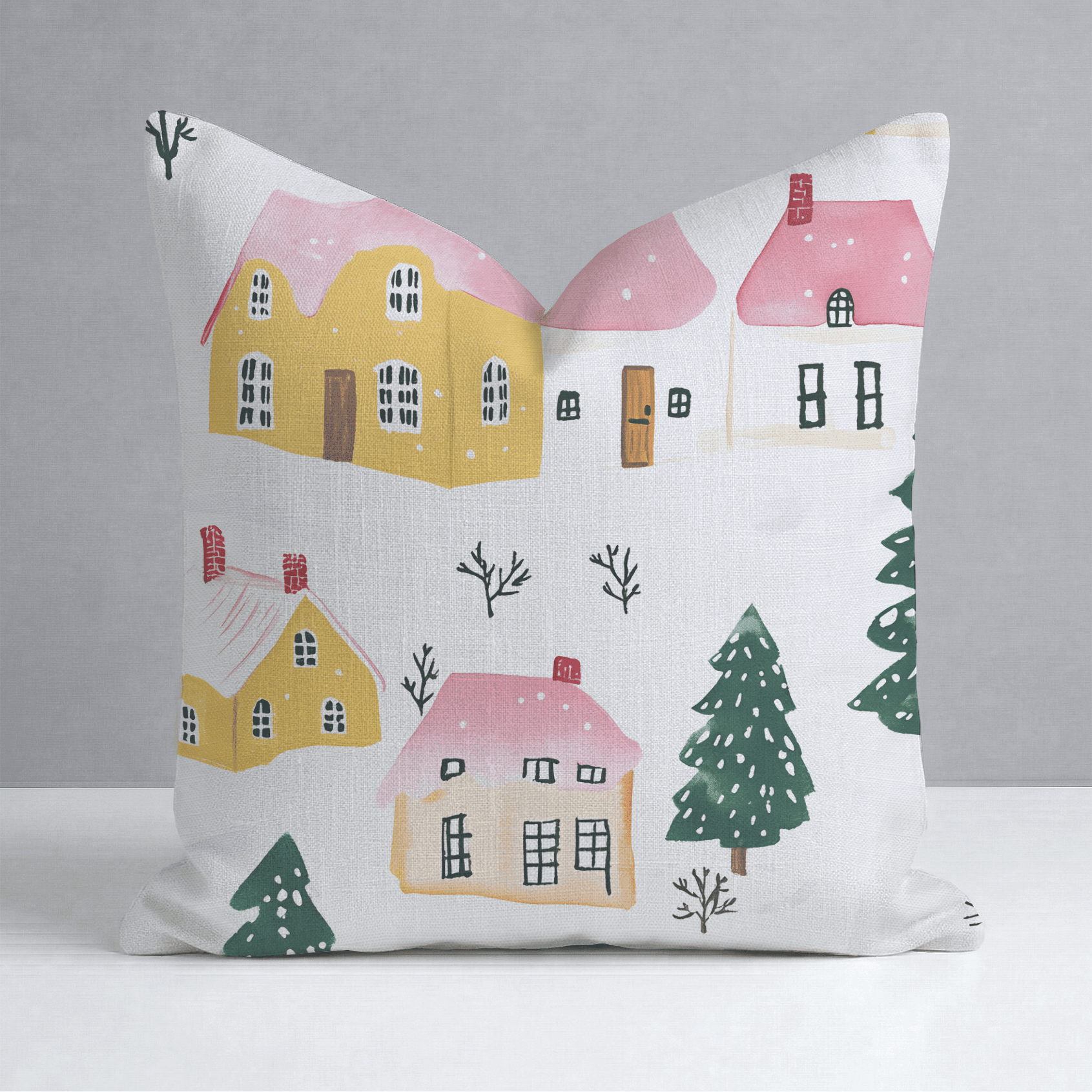 Aspen Village Throw Pillow - Benton Lane Home - Lemon Park