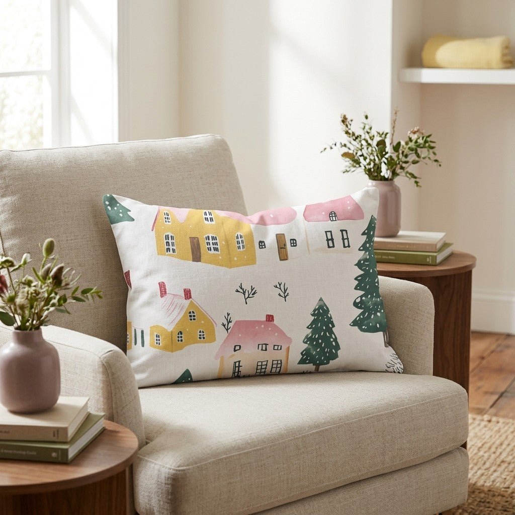 Aspen Village Throw Pillow - Benton Lane Home - Lemon Park