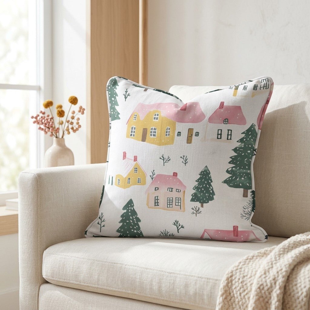 Aspen Village Throw Pillow - Lemon Park