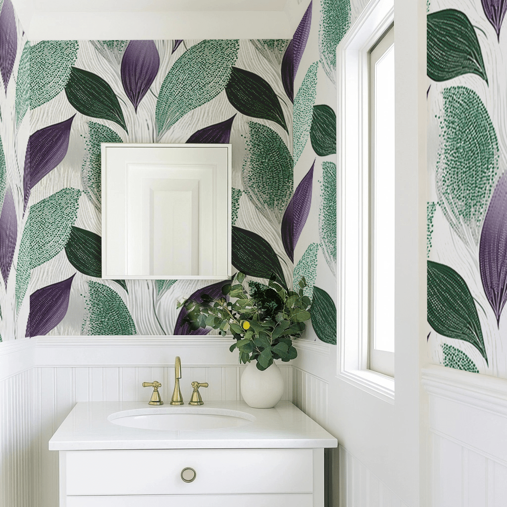 Aster Botanical Wallpaper - Painted Paper