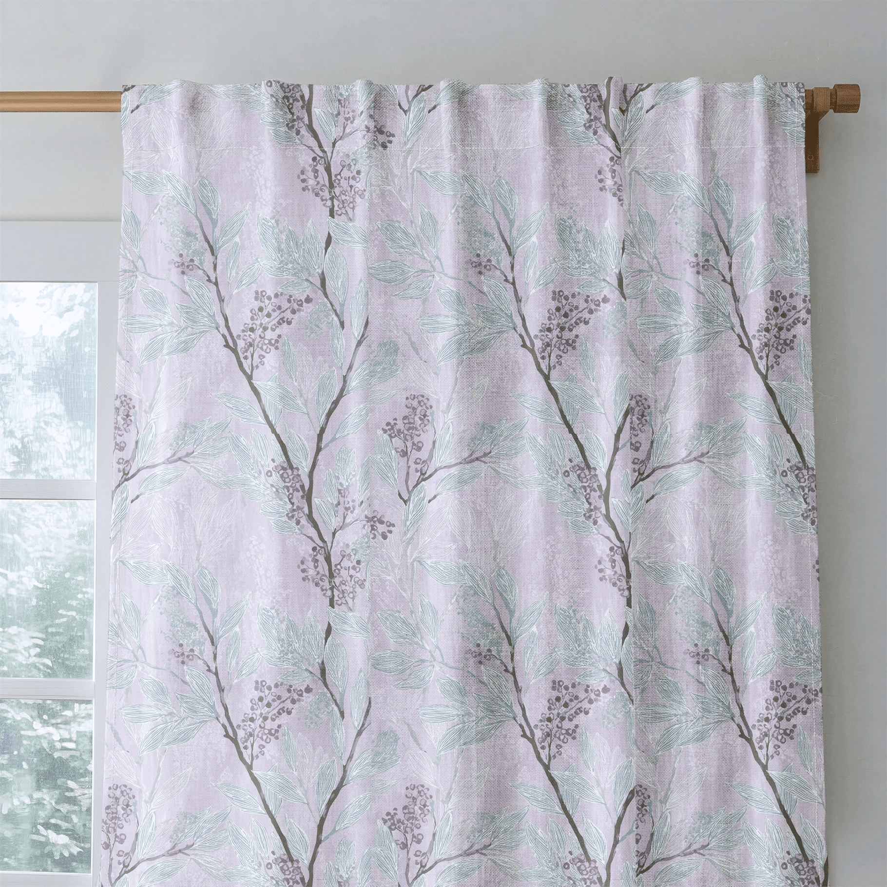 Aster Branches - Drapery - Benton Lane Home - Lemon Park