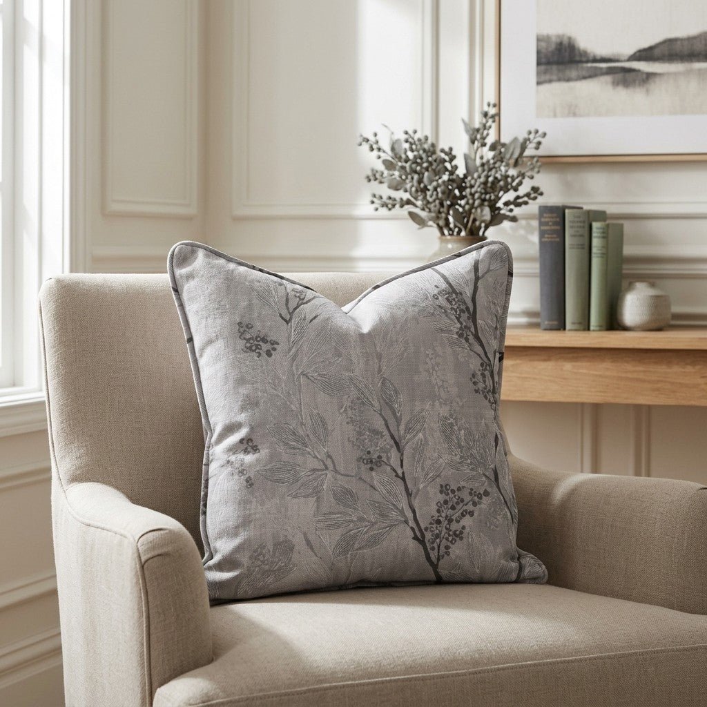 Aster Branches Throw Pillow - Benton Lane Home - Lemon Park