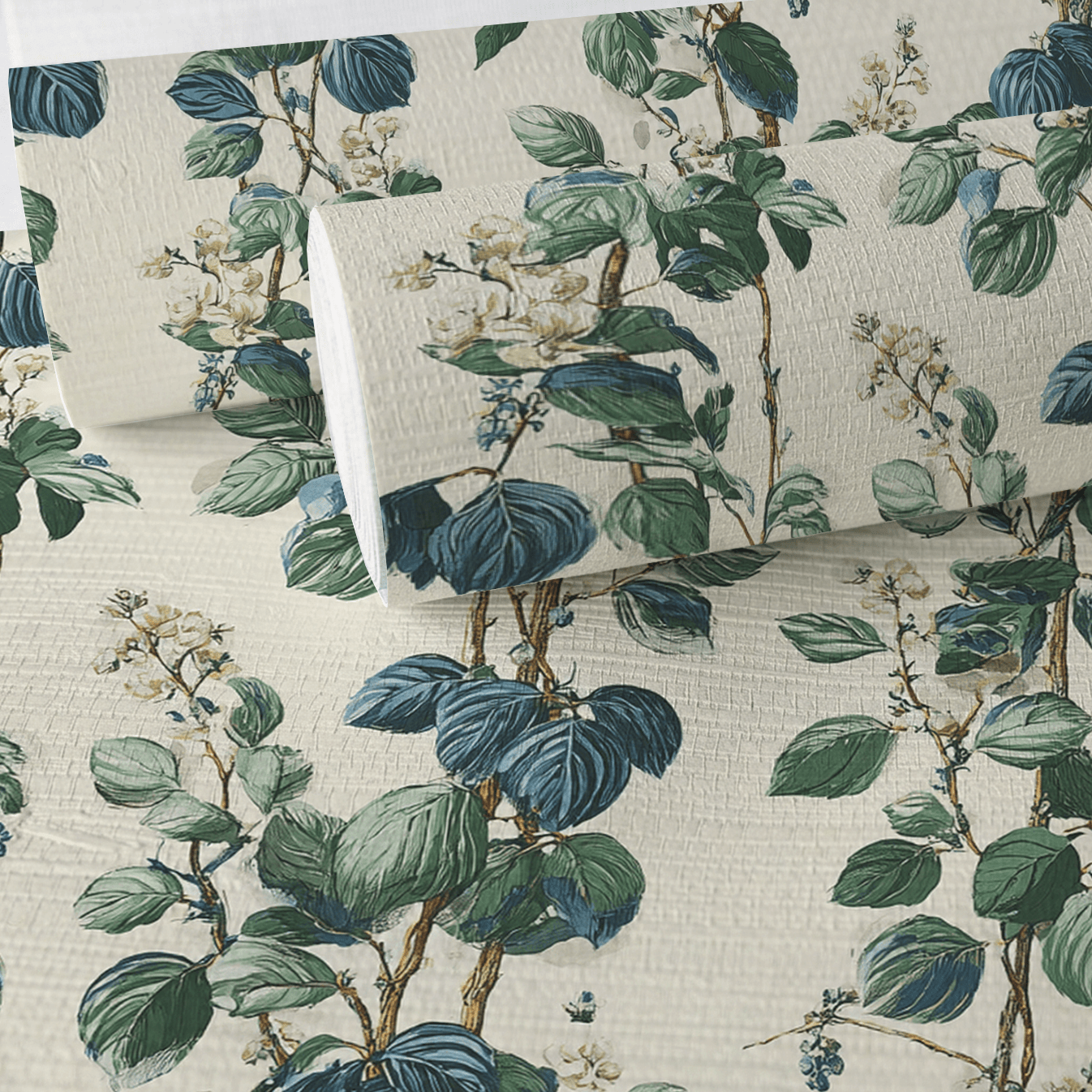 Aubrey Vines Faux Grasscloth Wallpaper - Painted Paper