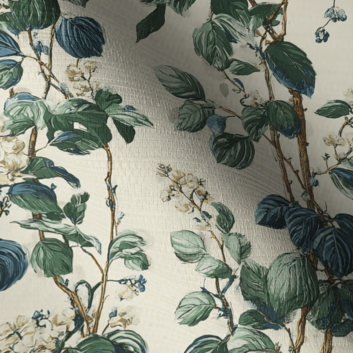 Aubrey Vines Faux Grasscloth Wallpaper - Painted Paper