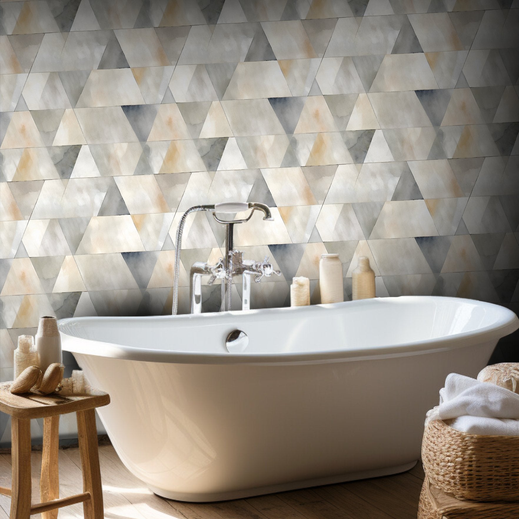 Aurora Abstract Wallpaper - Benton Lane Home - Painted Paper