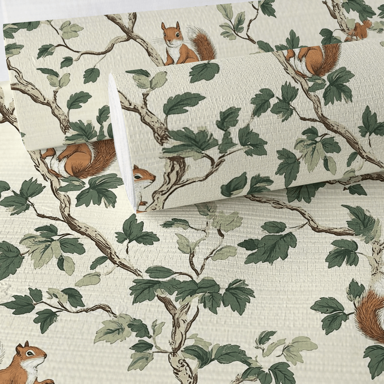 Autumn Scurry Faux Grasscloth Wallpaper - Painted Paper