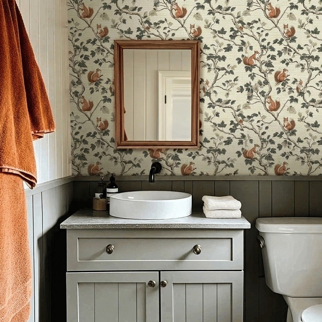 Autumn Scurry Faux Grasscloth Wallpaper - Painted Paper