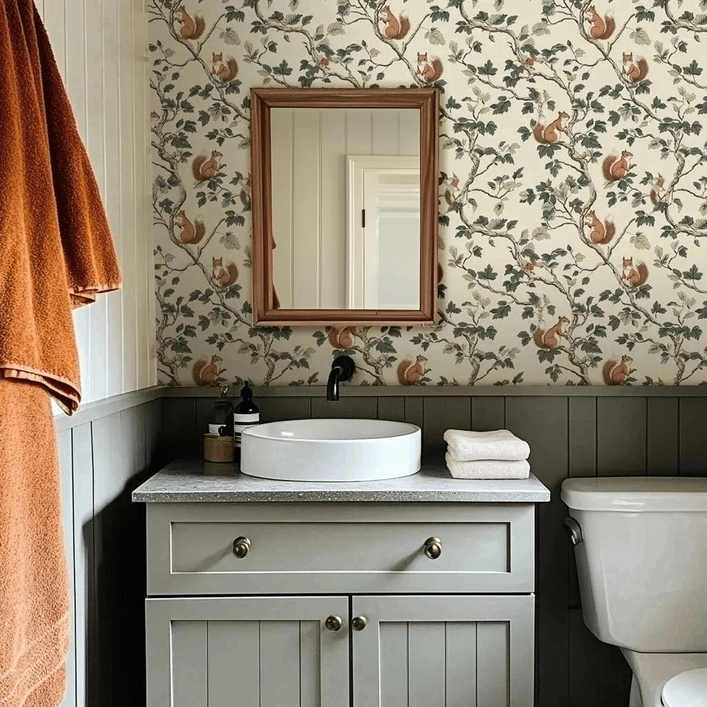 Autumn Scurry Wallpaper - Benton Lane Home - Painted Paper