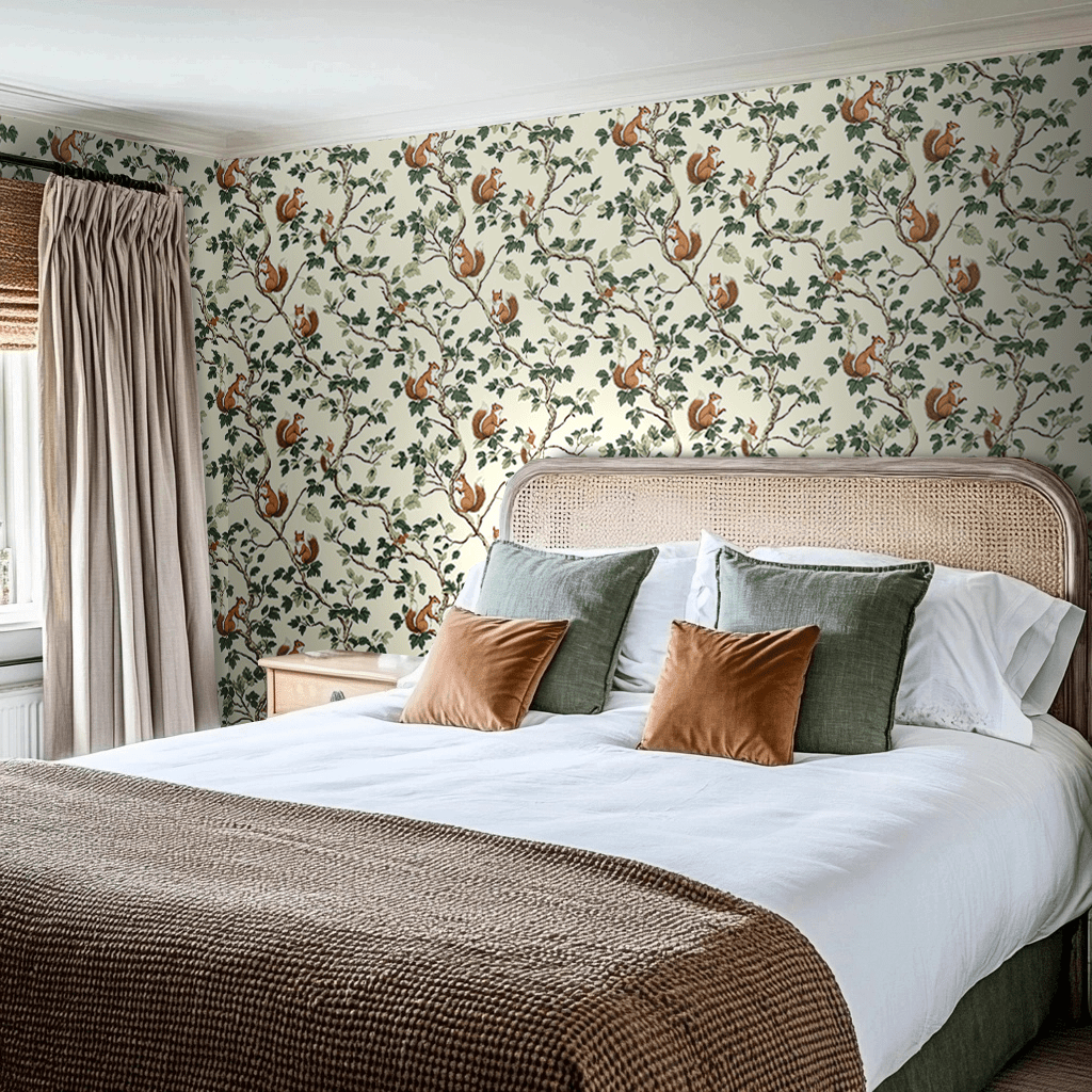 Autumn Scurry Wallpaper - Benton Lane Home - Painted Paper