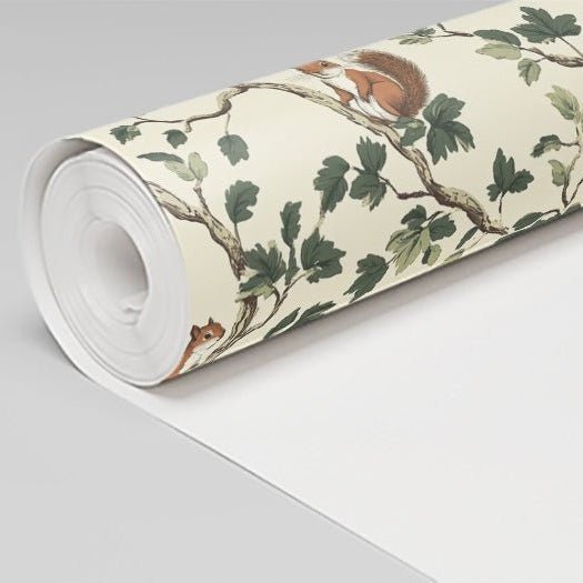 Autumn Scurry Wallpaper - Painted Paper
