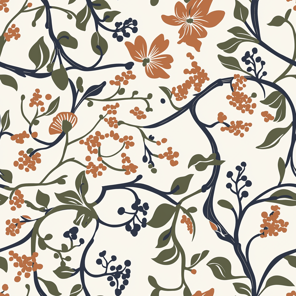 Autumn Thicket Wallpaper - Benton Lane Home - Painted Paper