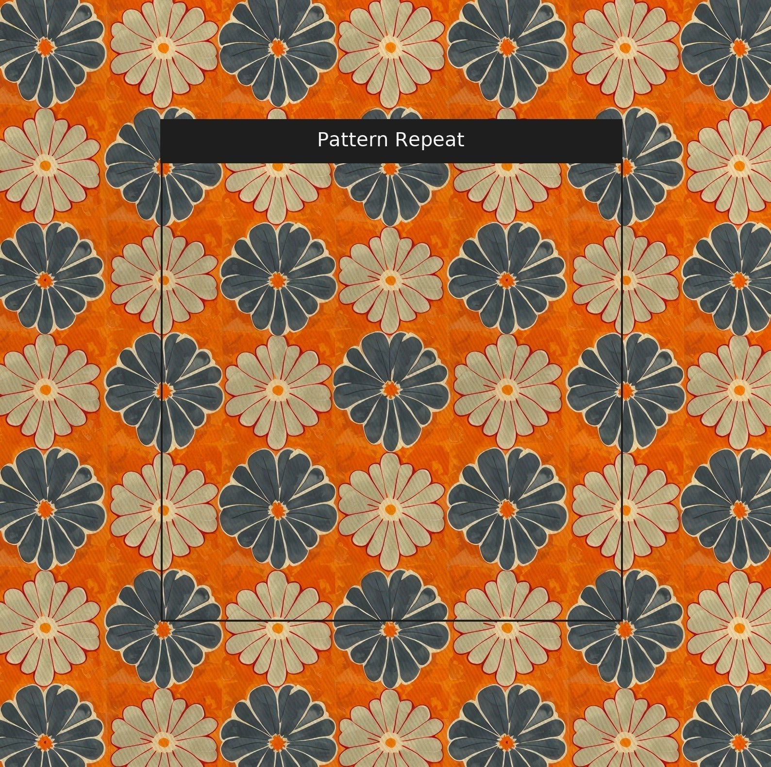 Autumn Zinnia - Fabric - Lemon Park
