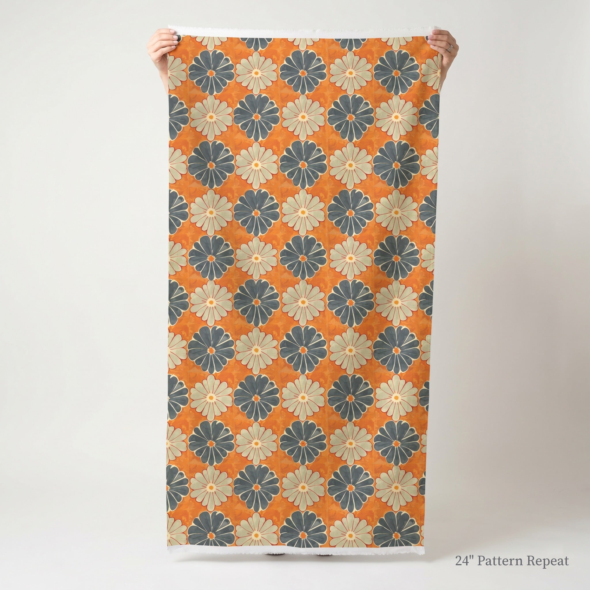Autumn Zinnia - Fabric - Lemon Park