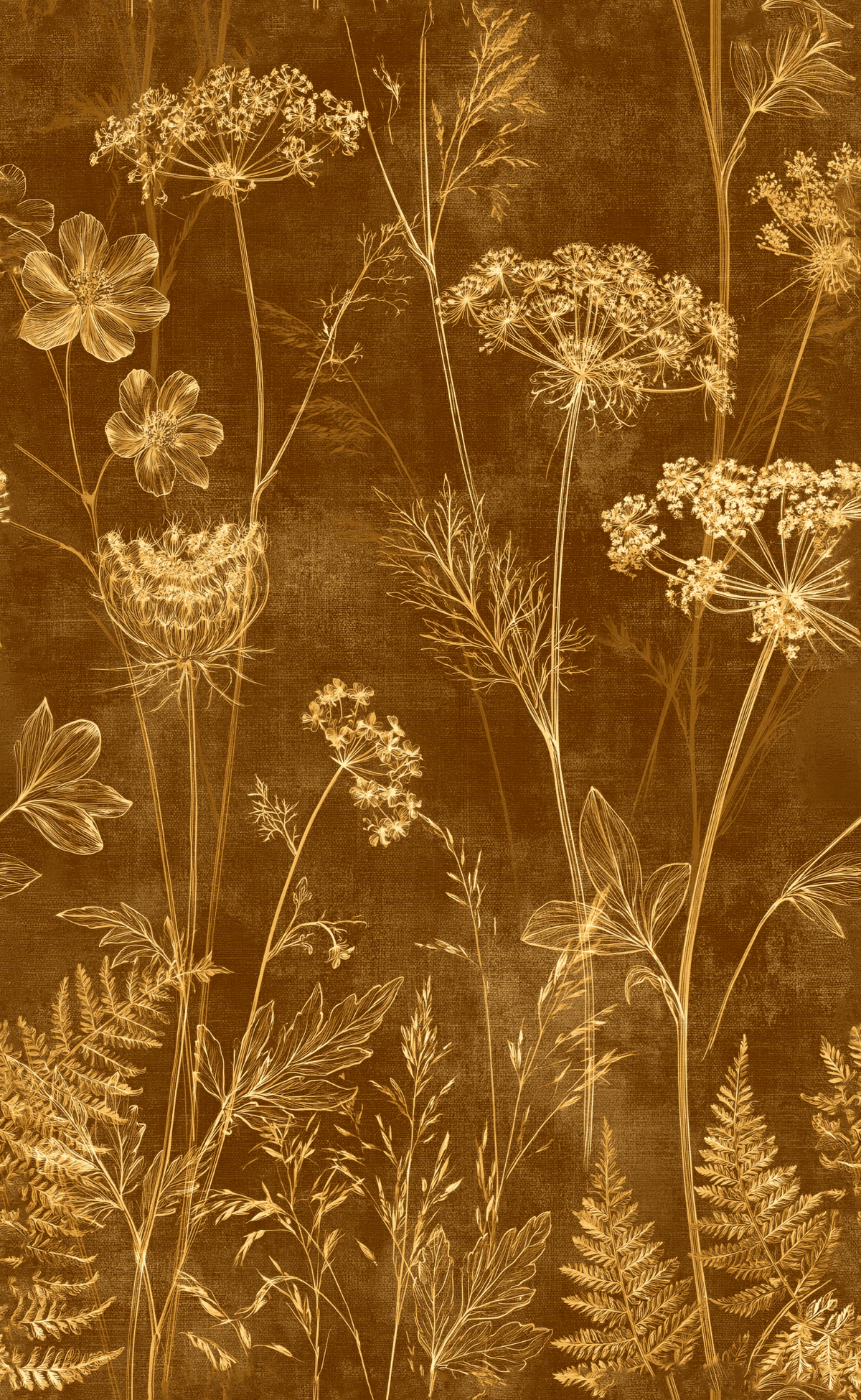 Autumnal Meadow - Wall Mural - Painted Paper