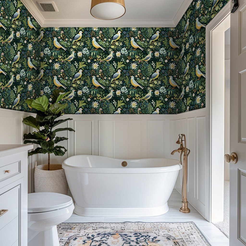 Avian Paradise Wallpaper - Benton Lane Home - Painted Paper