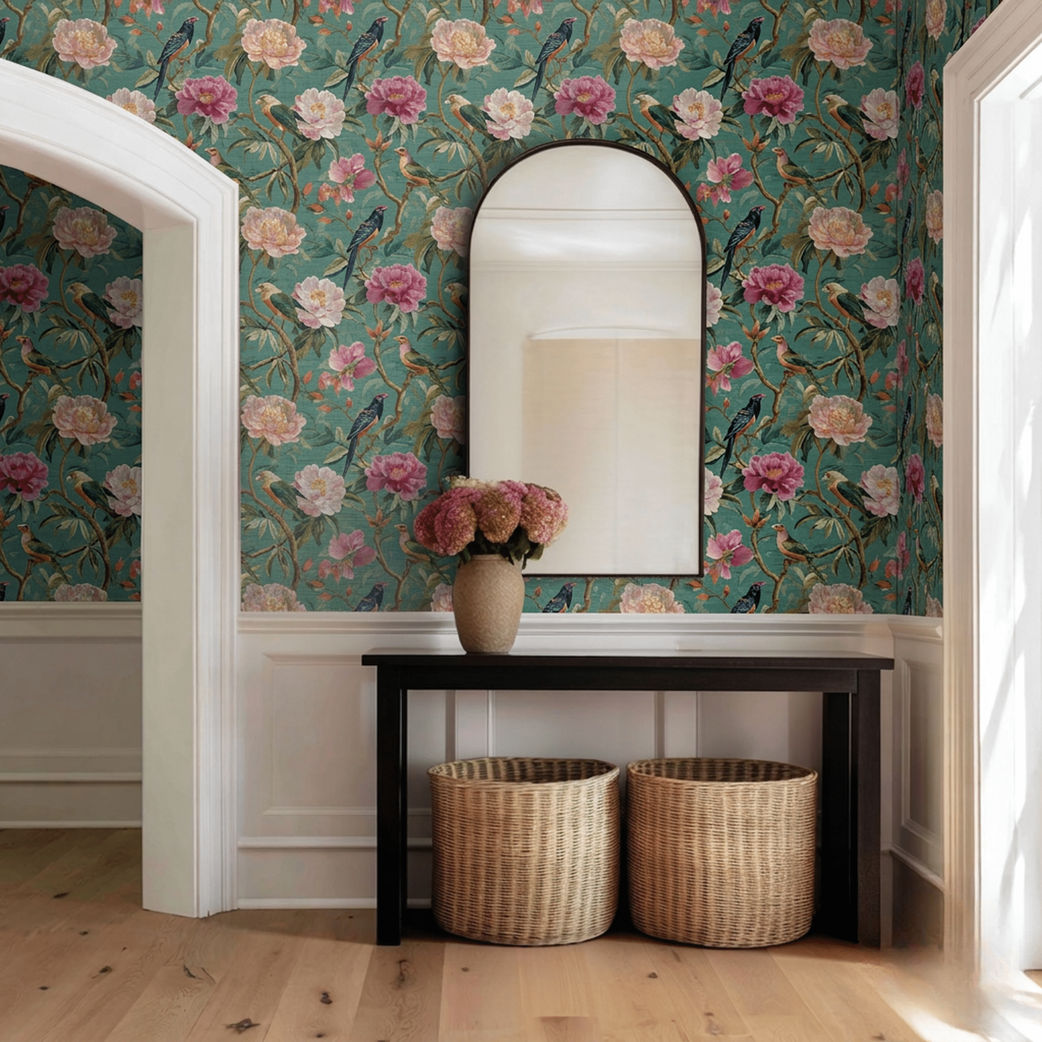 Aviara Faux Grasscloth Wallpaper - Benton Lane Home - Painted Paper