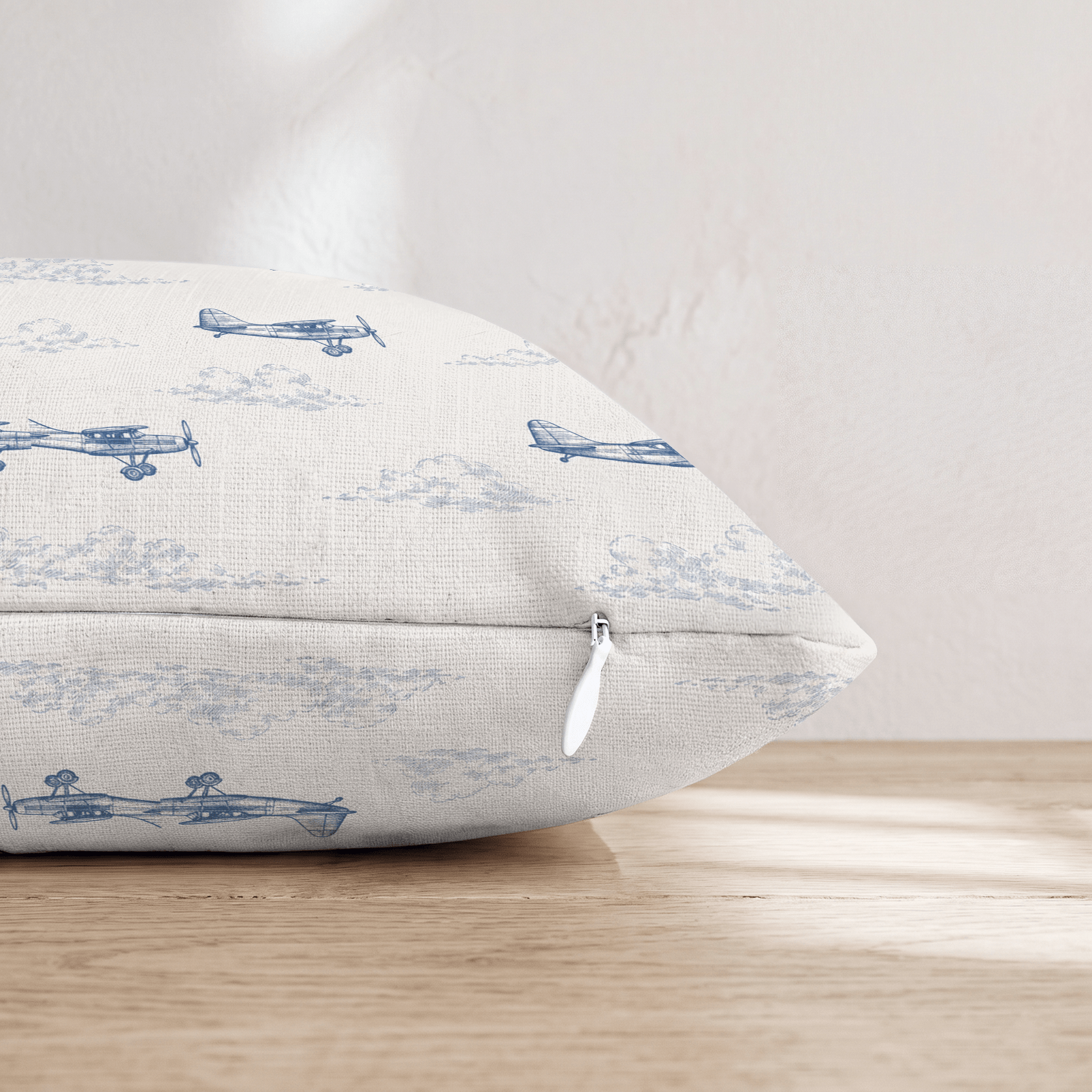 Aviation Toile Throw Pillow - Hillcroft Home