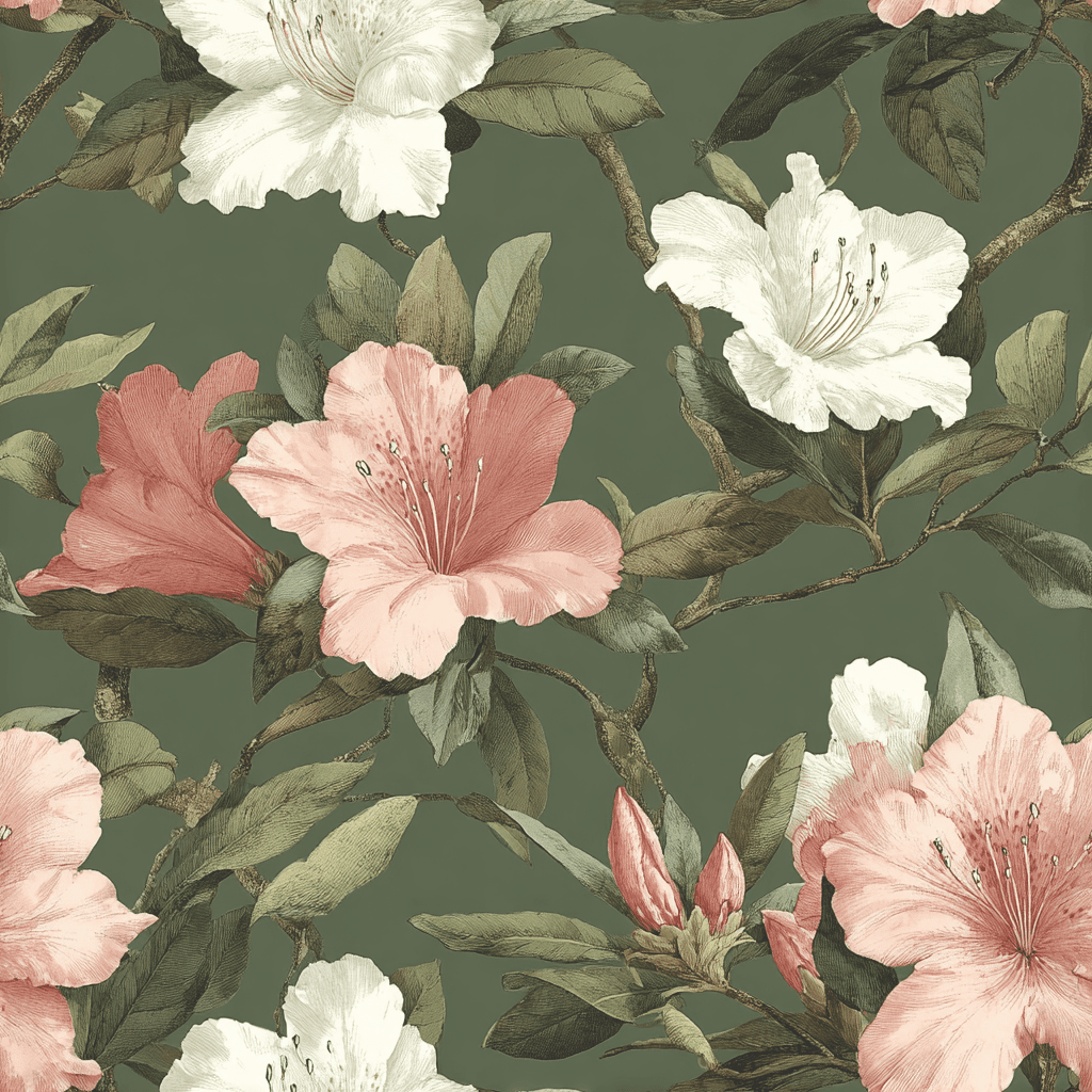 Azalea Grove Wallpaper - Benton Lane Home - Painted Paper