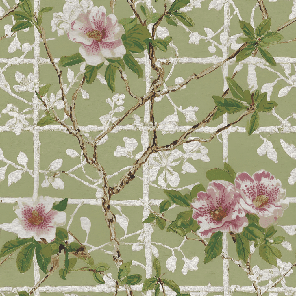 Azalea Trellis Wallpaper - Benton Lane Home - Painted Paper