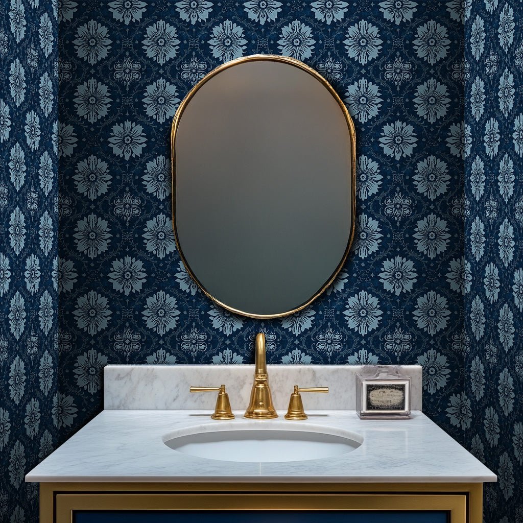 Azure Nouveau Wallpaper - Benton Lane Home - Painted Paper