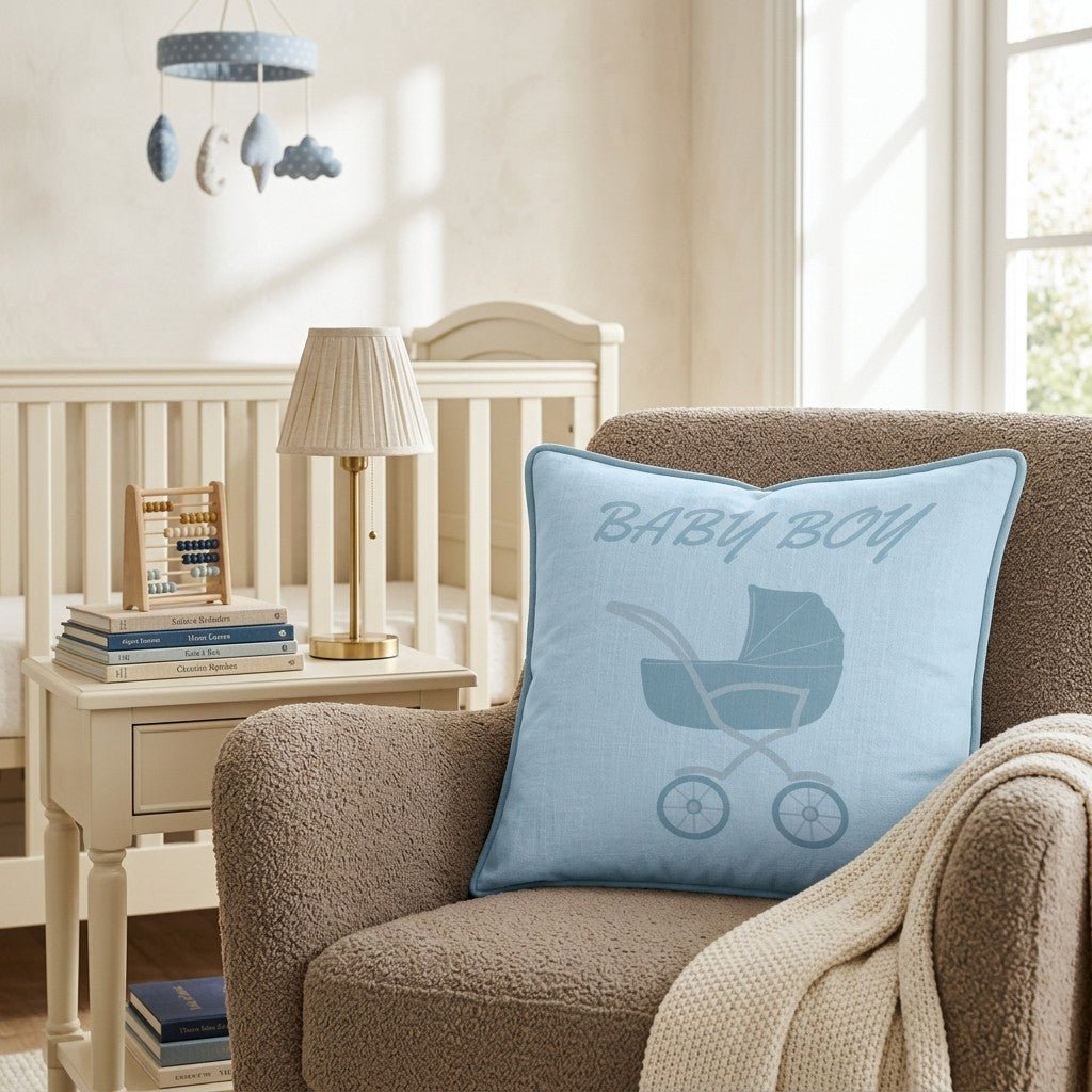 Baby Boy Throw Pillow - Benton Lane Home - Hillcroft Home