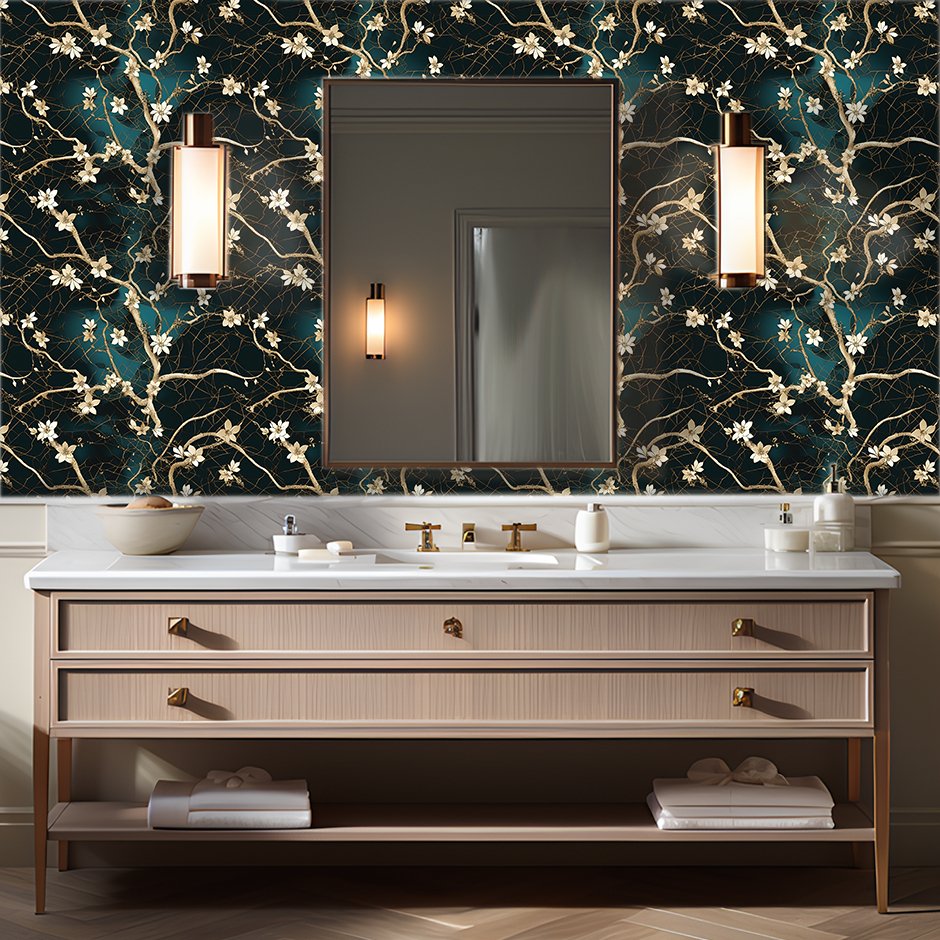 Baroque Lace Wallpaper - Painted Paper