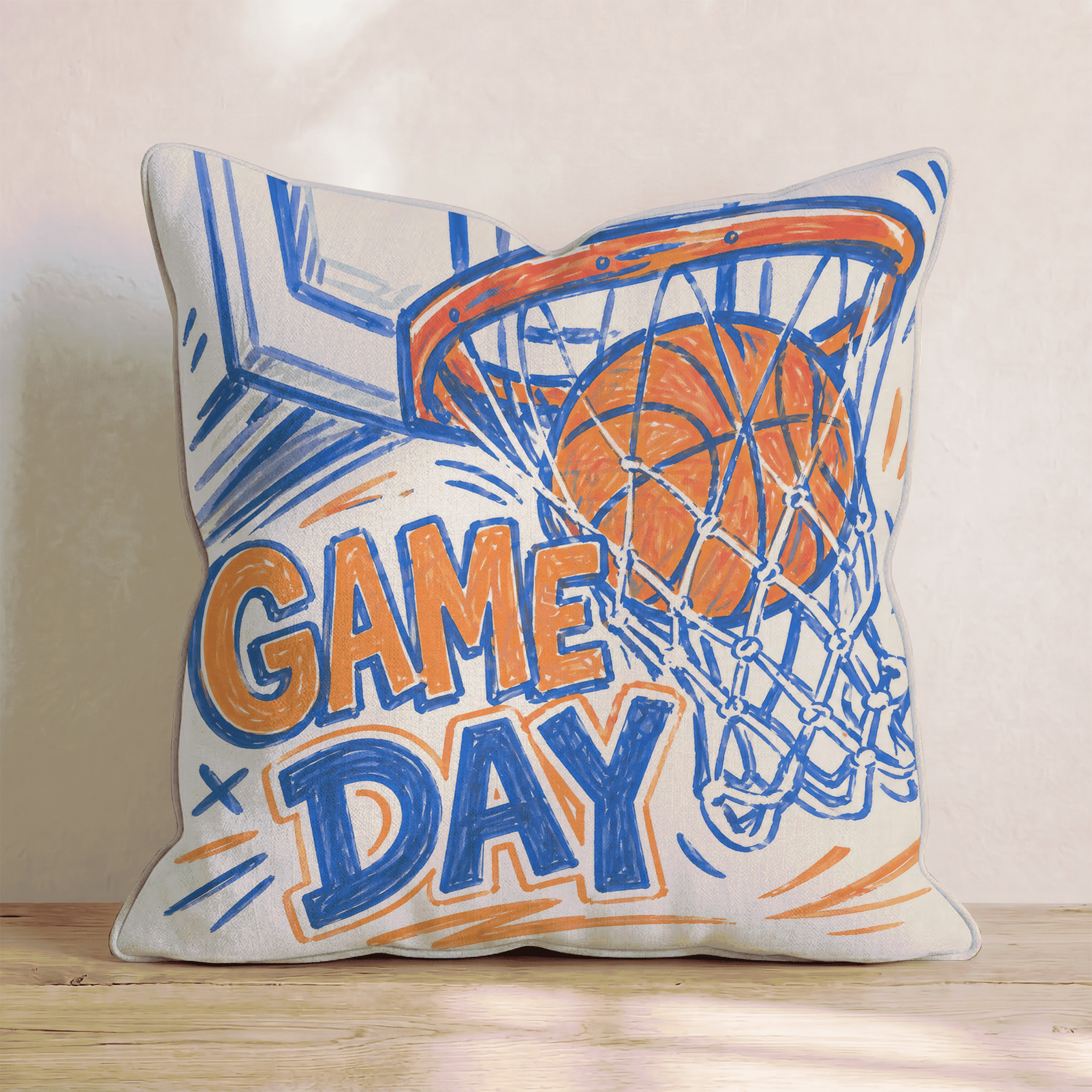 Basketball Game Day Throw Pillow - Benton Lane Home - Hillcroft Home