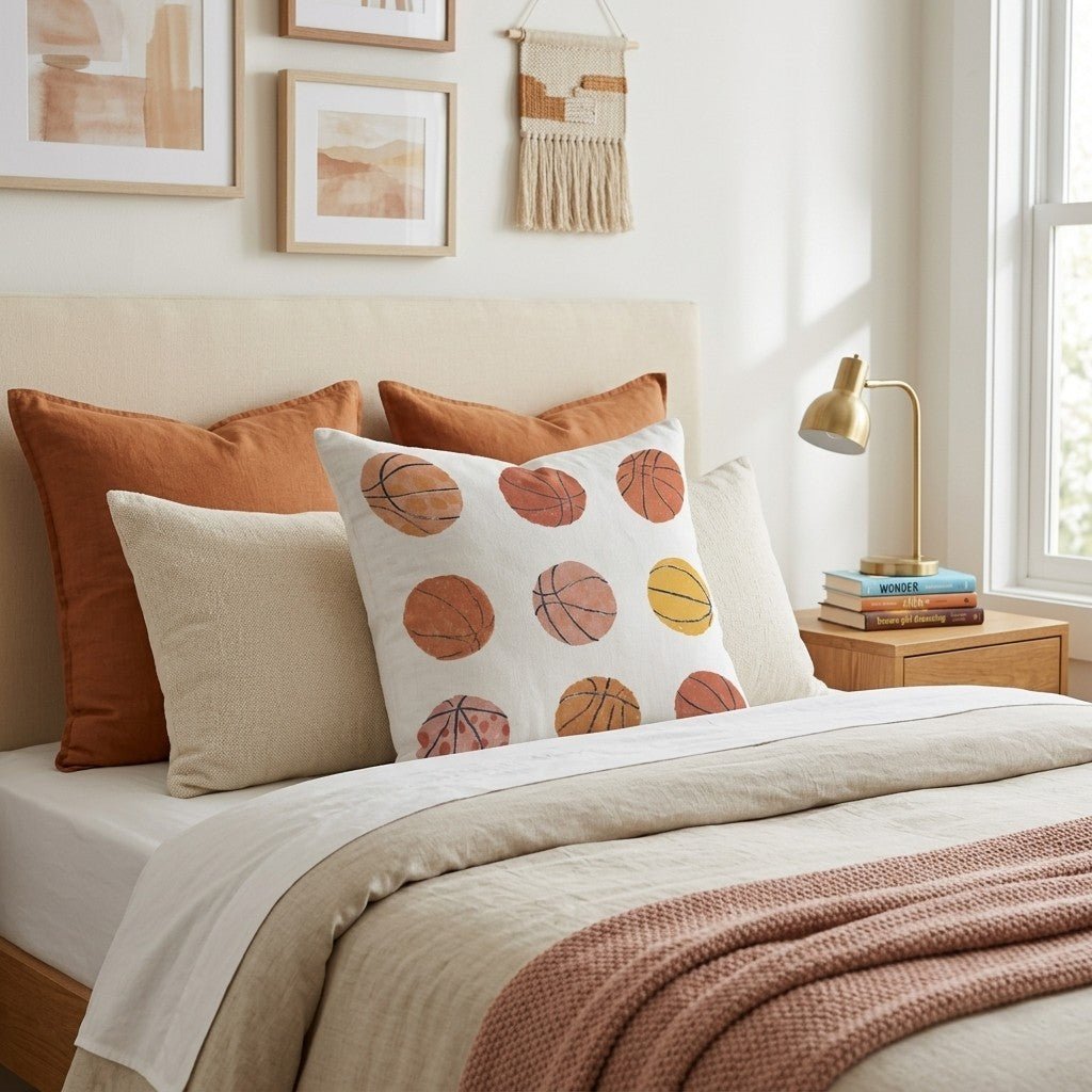 Basketball Grid Throw Pillow - Benton Lane Home - Hillcroft Home