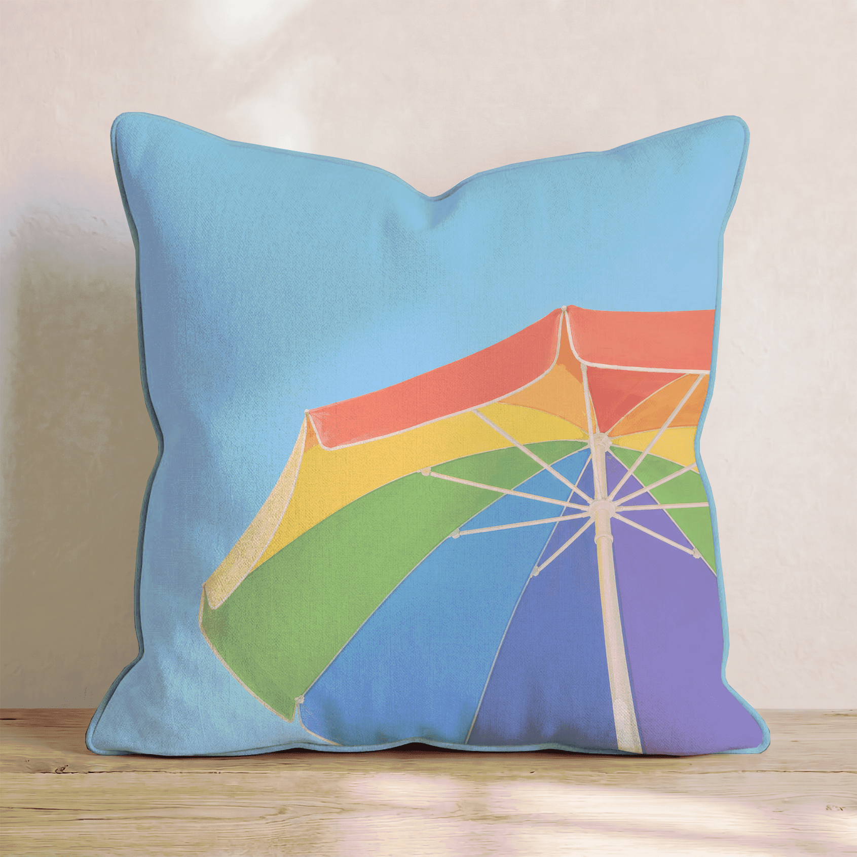 Beach Umbrella Throw Pillow - Benton Lane Home - Hillcroft Home