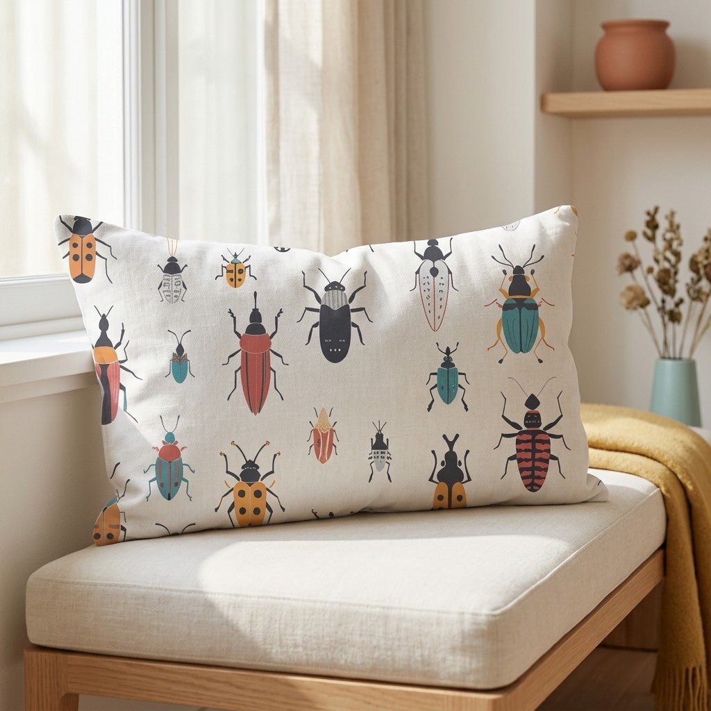 Beatle Mania Throw Pillow - Benton Lane Home - Lemon Park