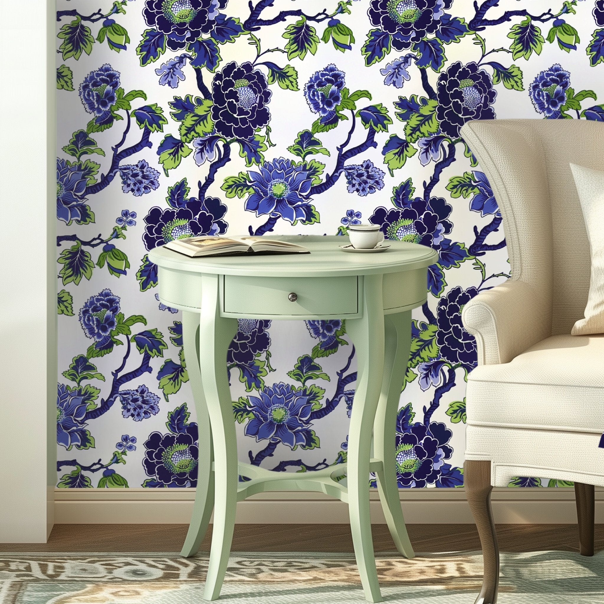 Beatriz Floral Wallpaper - Benton Lane Home - Painted Paper